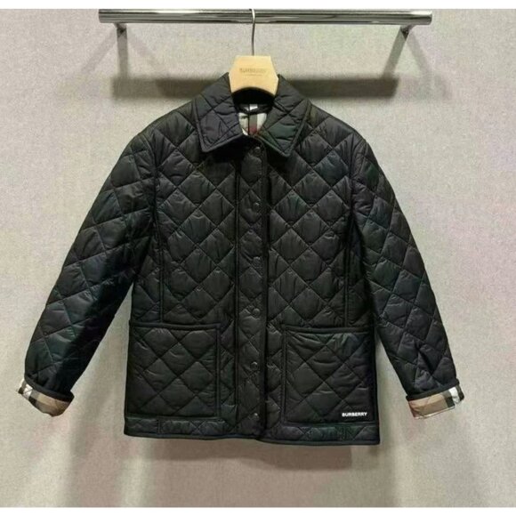 Burberry Women’s Darly Quilted Jacket Black L - Picture 2 of 9